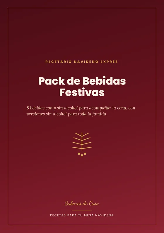 Portada de Pack de Bebidas Festivas, complemento opcional con precio aparte disponible en el pago.